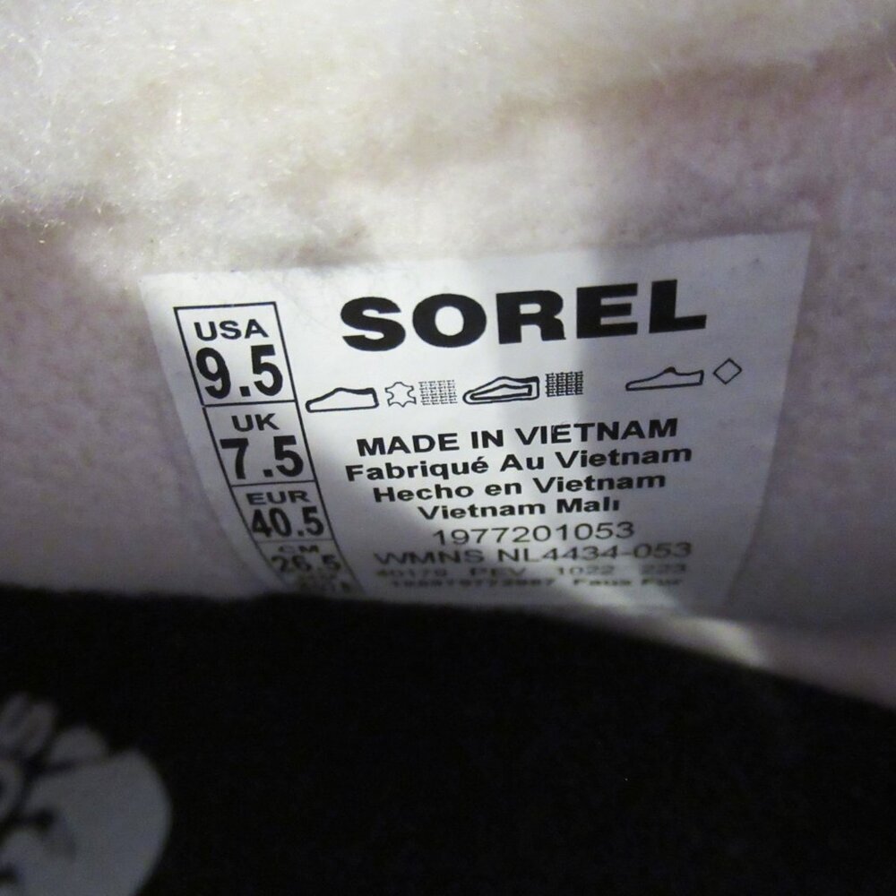 Sorel Boots 9.5 40.5 Gray Out N About III Conquest Waterproof Sneakers Shearling - Picture 10 of 10